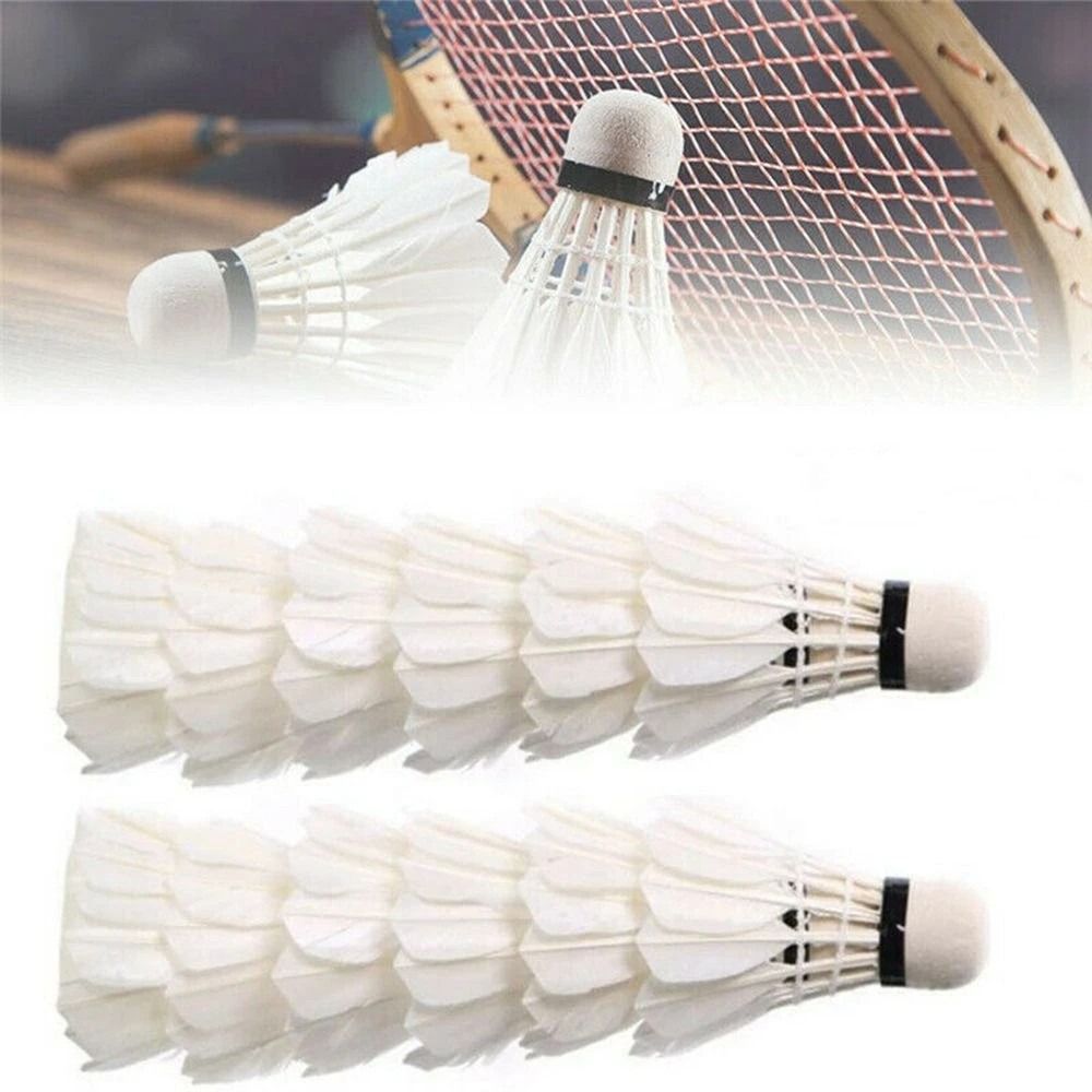 Badminton House - Volant de Badminton blanc, 3/6/12 pièces,